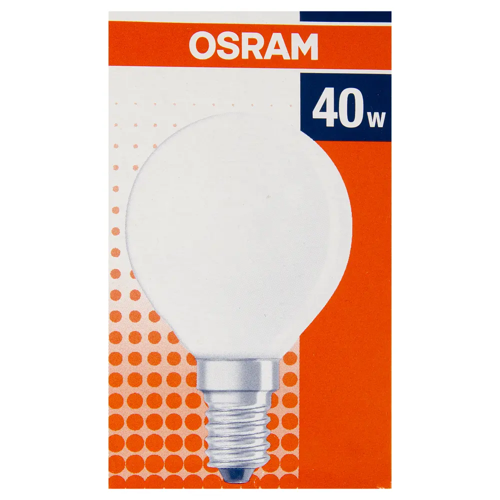 Лампа накаливания Osram шар E14 40 Вт матовая свет тёплый белый STLM-2132003 - Вид №2