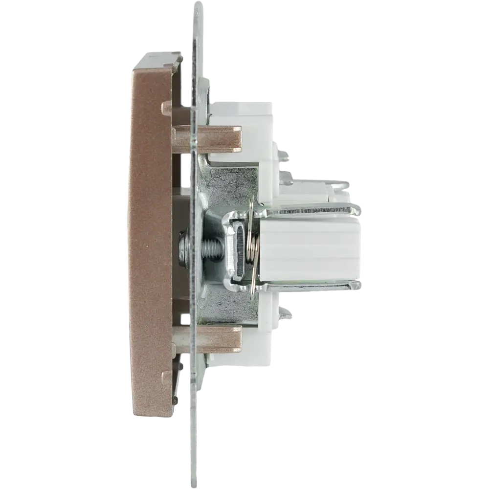 Розетка компьютерная встраиваемая Lexman Виктория RJ45, цвет матовая бронза STLM-2125675 - Вид №3