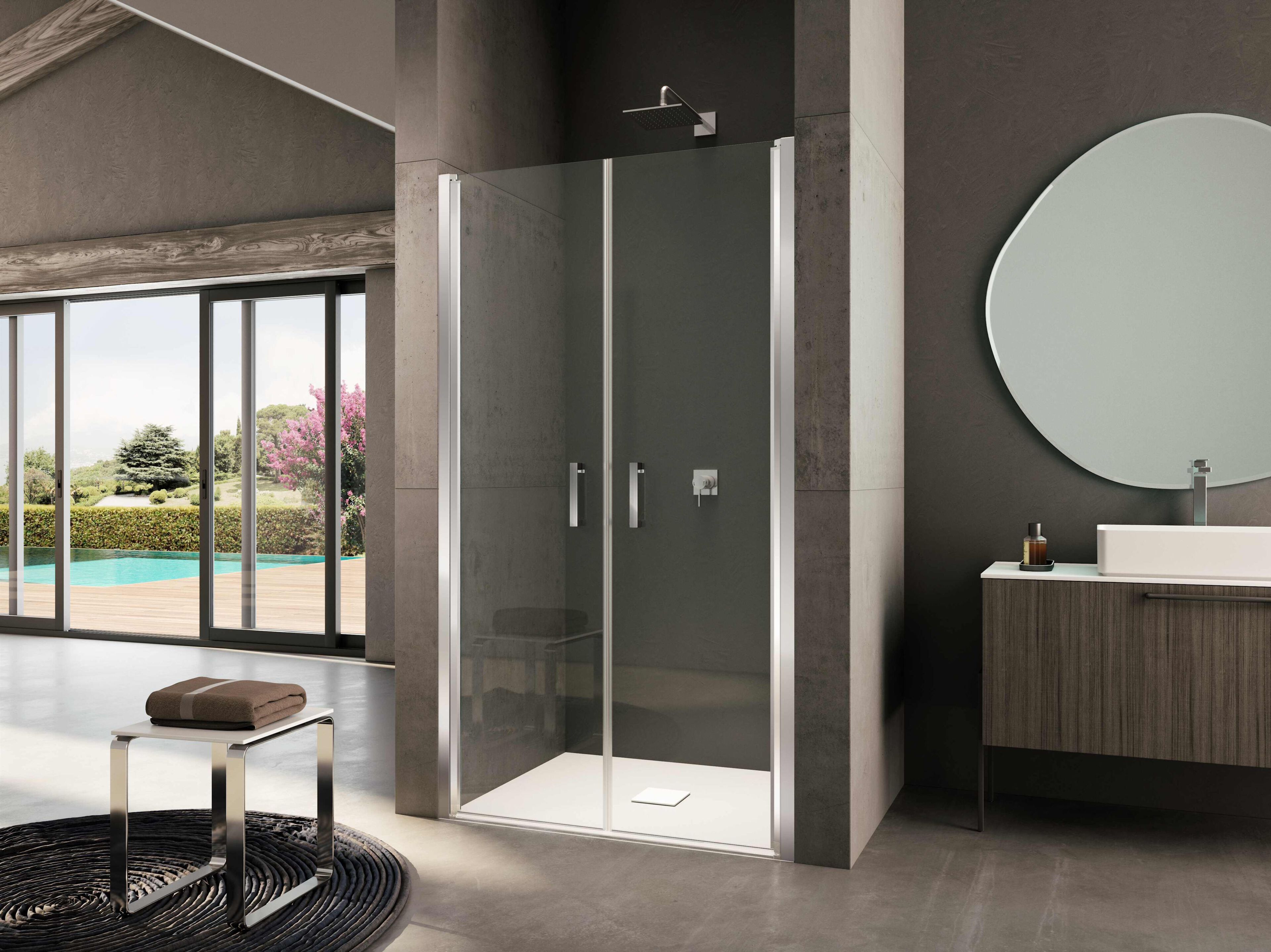 Стеклянная ниша душевая кабина с распашной дверью Provex Industrie ARCH-00061231