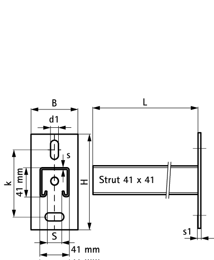 6607861 Монтажные профиля BIS RapidStrut® Консоли стеновые нерж. монтаж к стене и полу WALRAVEN  - Вид №1