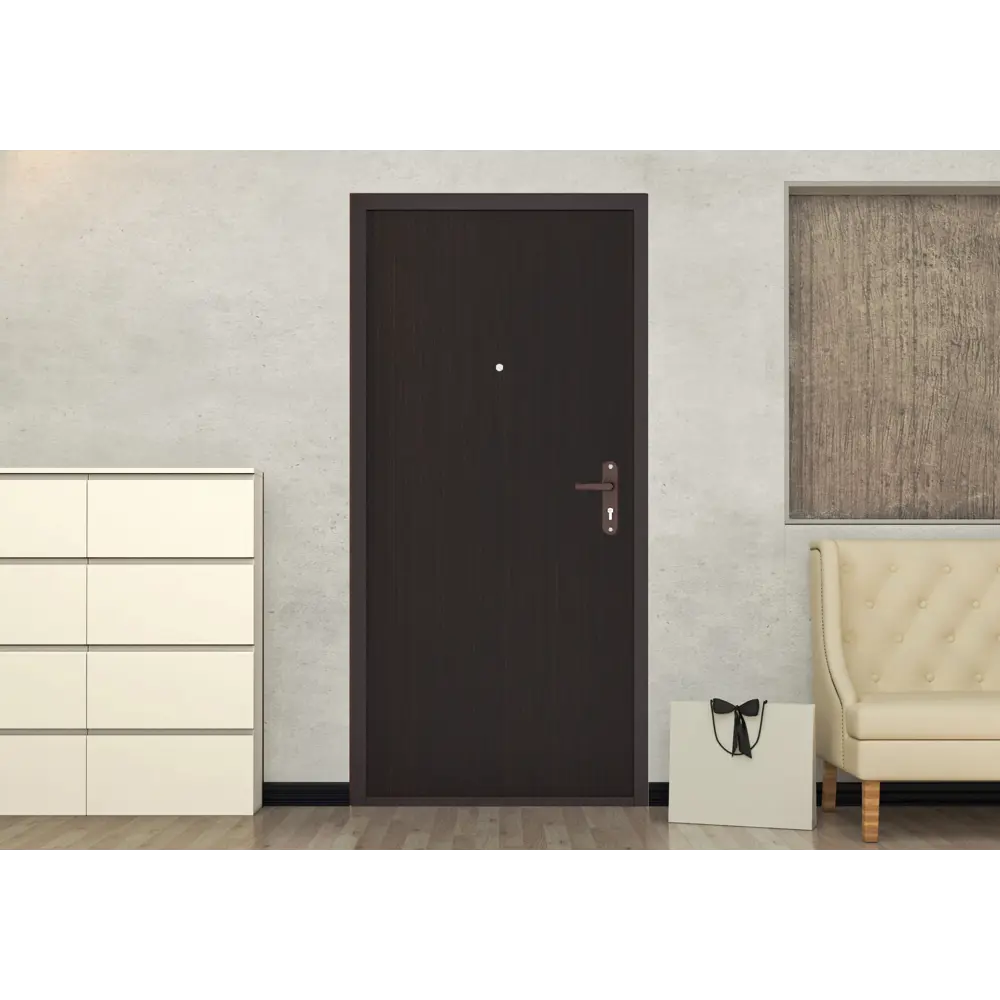 Дверь входная металлическая Ламистайл 980 мм левая цвет венге DOORHAN STLM-2136308 - Вид №7