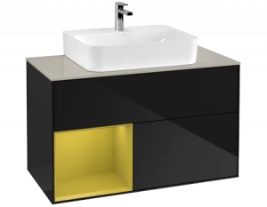 Villeroy&Boch Тумба под раковину Прямоугольная версия F113HEPH Finion Glossy Black Lacquer