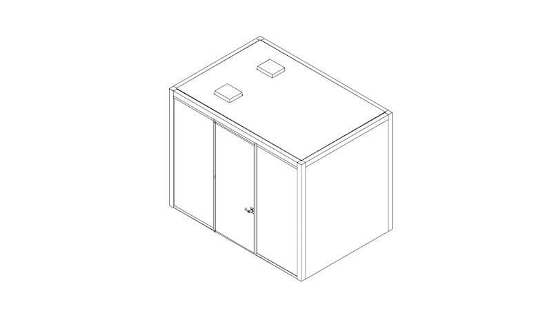 Многосторонняя акустическая офисная кабина со встроенным освещением Quadrifoglio Group дизайн-офис ARCH-00017904 - Вид №16