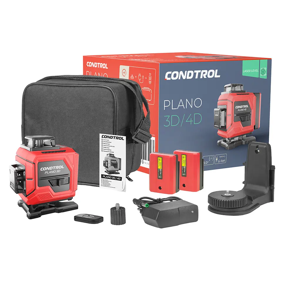 Уровень лазерный Condtrol Plano 4D зеленый луч, 60 м STLM-2033667 - Вид №1