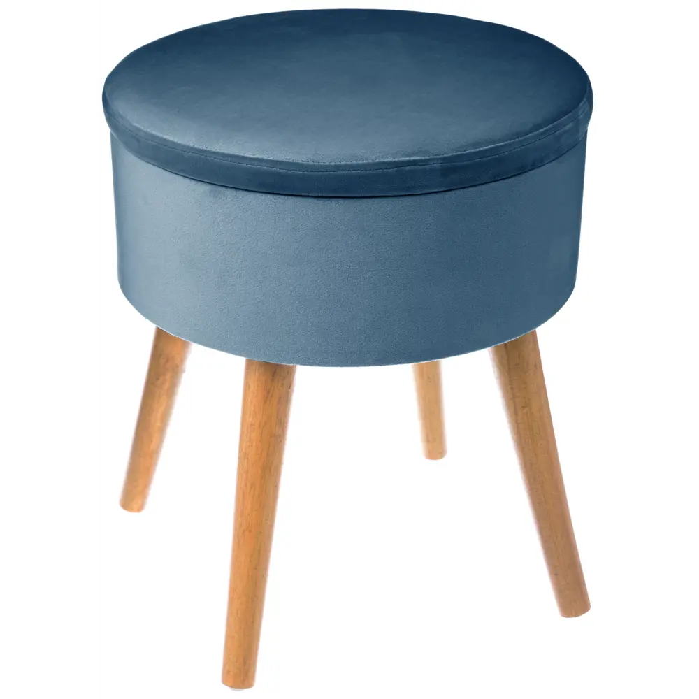 Табурет с мягкой обивкой Atmosphera Tess цвет голубой STLM-2036996
