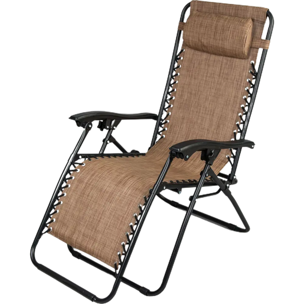 Шезлонг Бриз 65x165x110 см сталь коричневый 83582078 STLM-2010236 Santreyd 