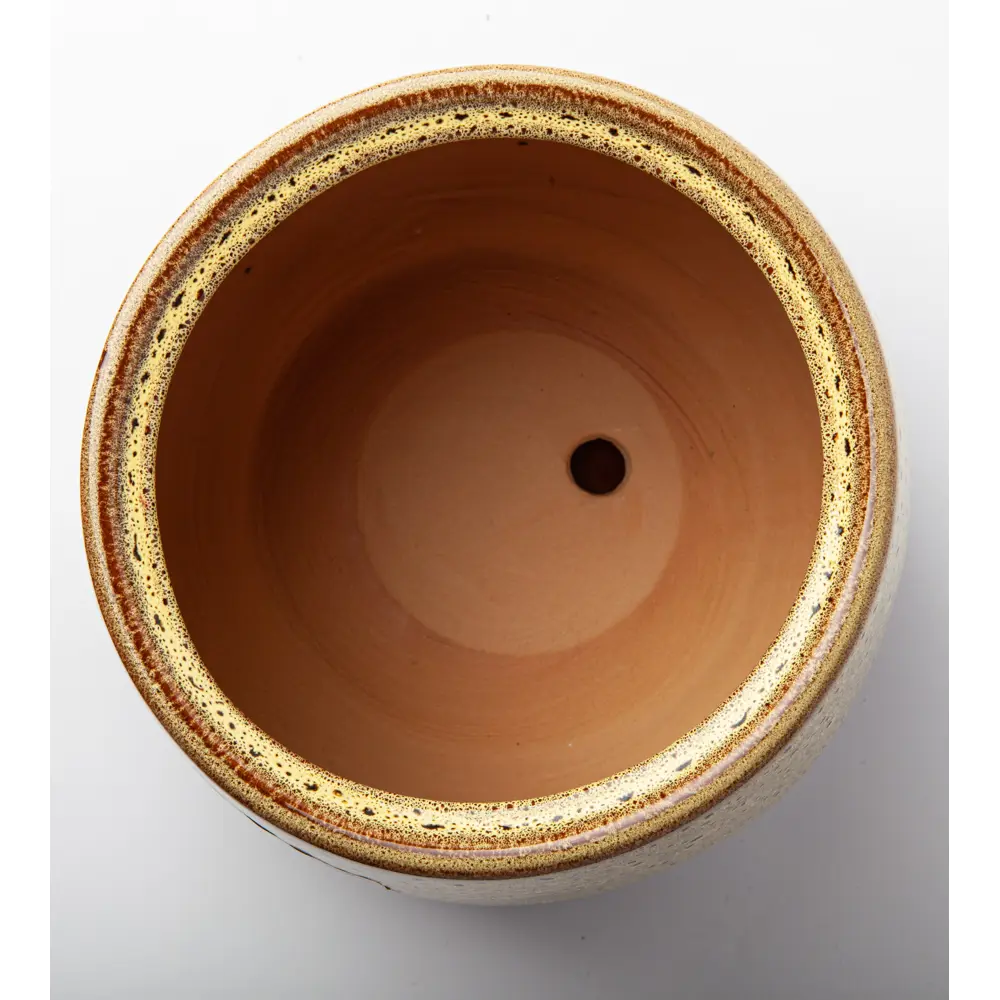 Горшок цветочный Gonchar Скарлет №1 Люкс ø28 h31 v19 л керамика желтый STLM-2116272 - Вид №1