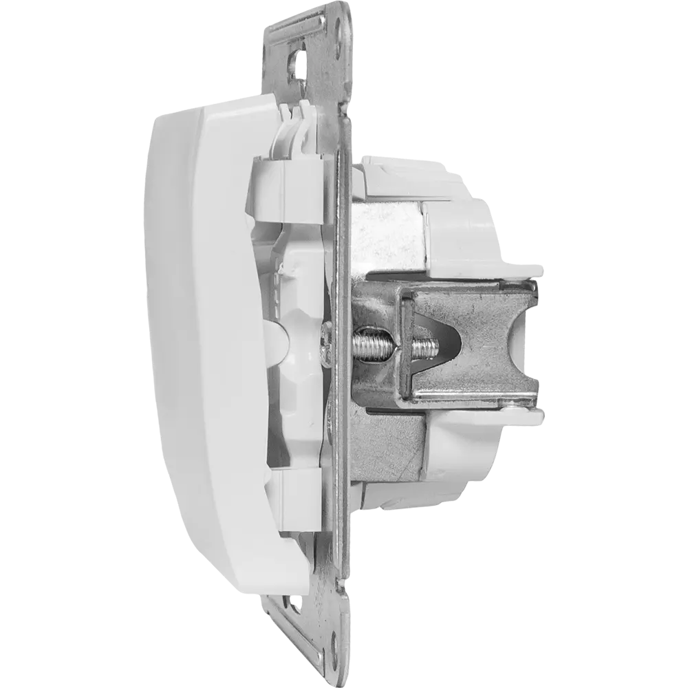 Выключатель проходной встраиваемый Systeme Electric Glossa СХ6 1 клавиша цвет молочный STLM-2205863 - Вид №3