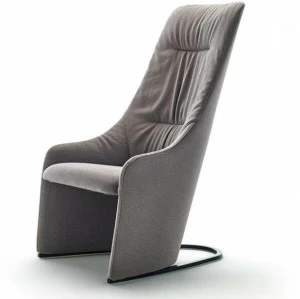 Viccarbe Мягкое кресло из ткани с высокой спинкой