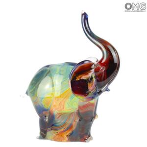 1571 ORIGINALMURANOGLASS Скульптура Слон-мечтатель - автор Andrea Tagliapietra - муранское стекло 25 см