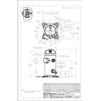 Danfoss MLZ — герметичные спиральные компрессоры MLZ026T4LT9A Компрессор спиральный 121L8754 