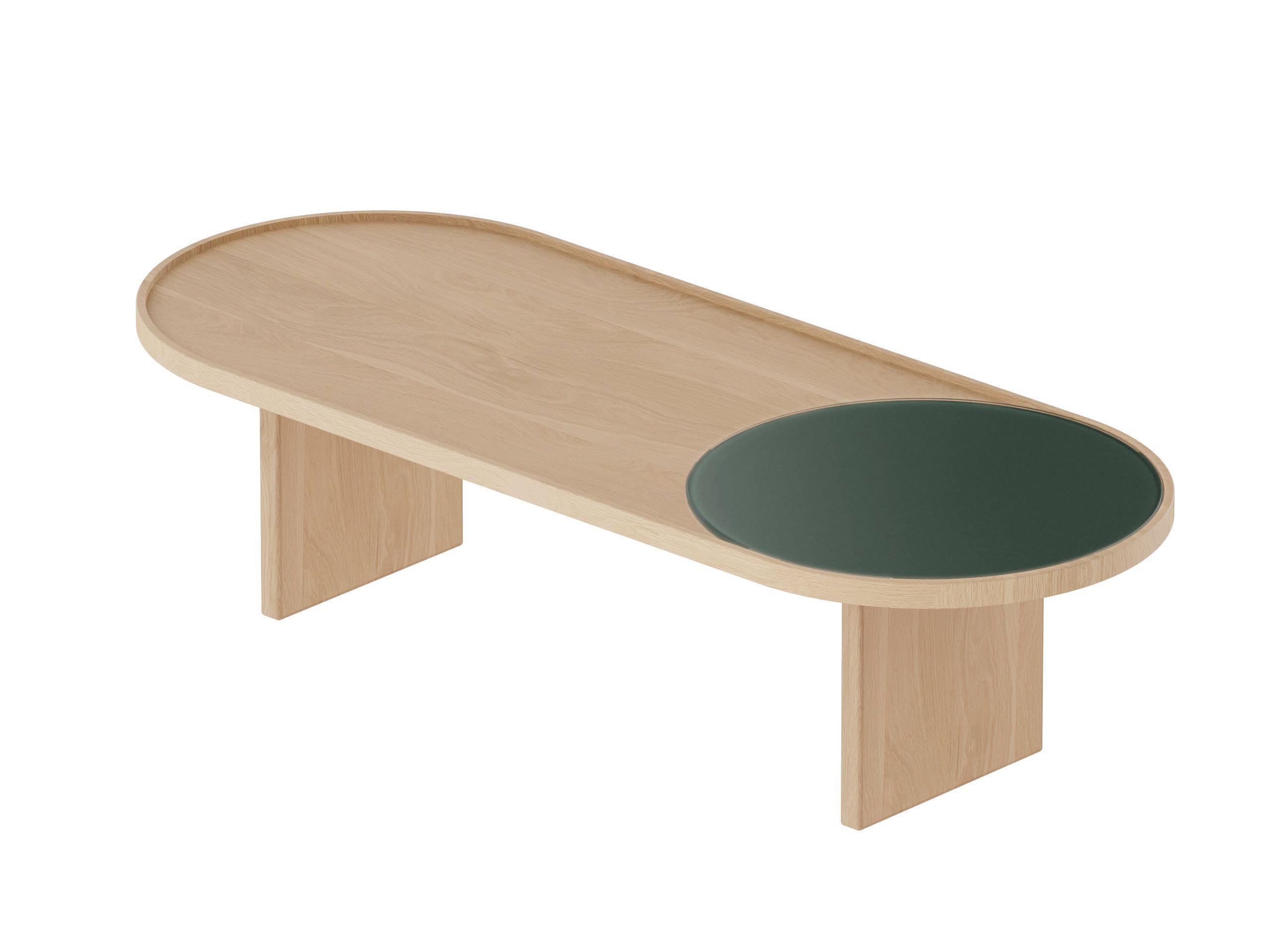 Овальный журнальный столик из дерева и стекла Noah Living Piet ARCH-00144652 - Вид №17