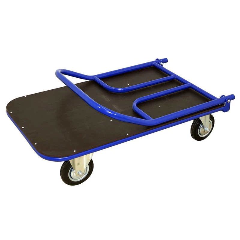 Платформенная тележка ТПСР 3 ФЛ (г/п 500 кг, 1000x600 мм, колеса черная резина 200 мм, складная ручка) Верстакофф 65-0447