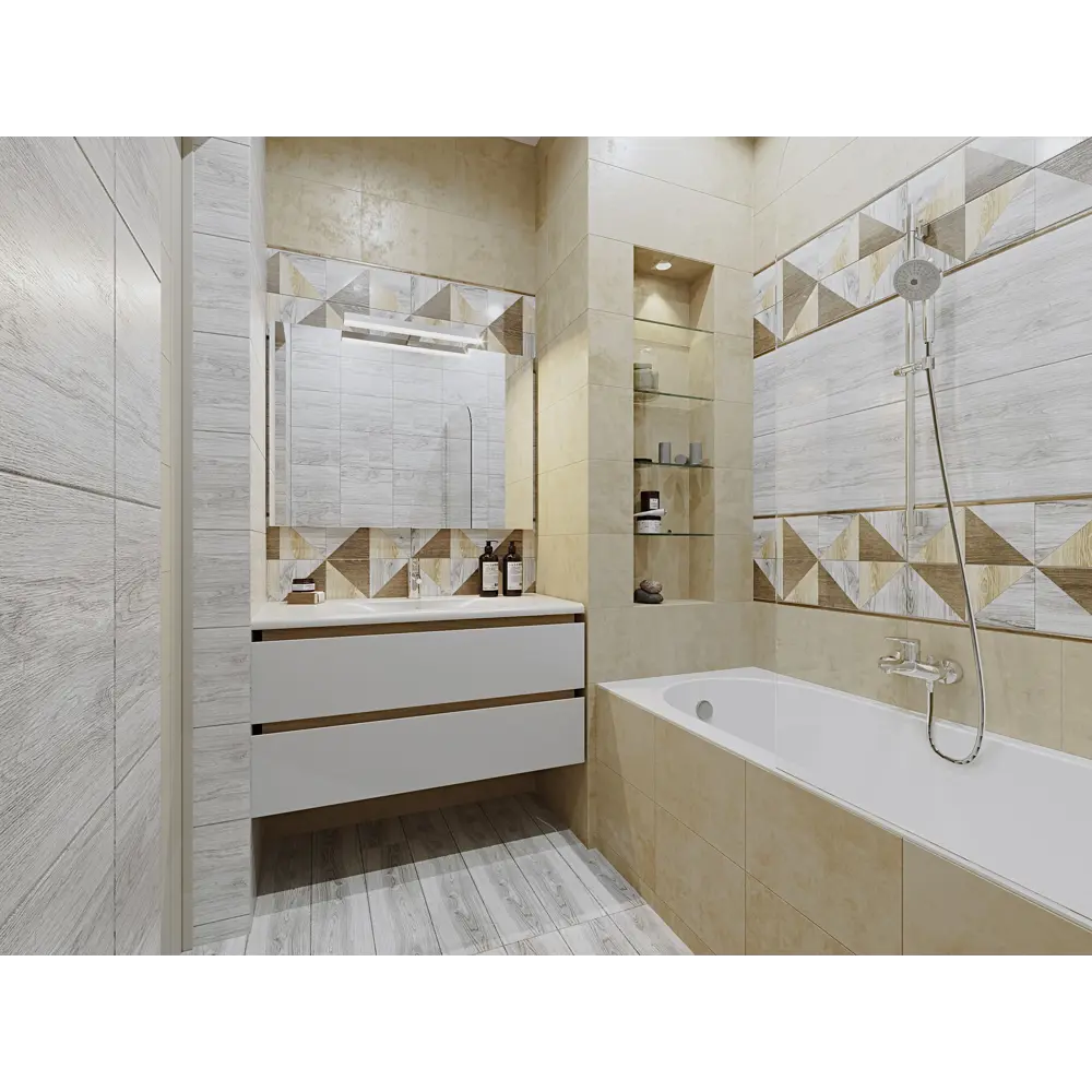 Керамогранит Wood Fumo 15х60 см 1.36 м² цвет серый BELANI STLM-2118131 - Вид №5