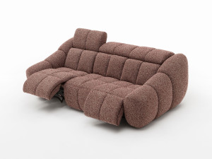 Тканевый диван с откидной спинкой