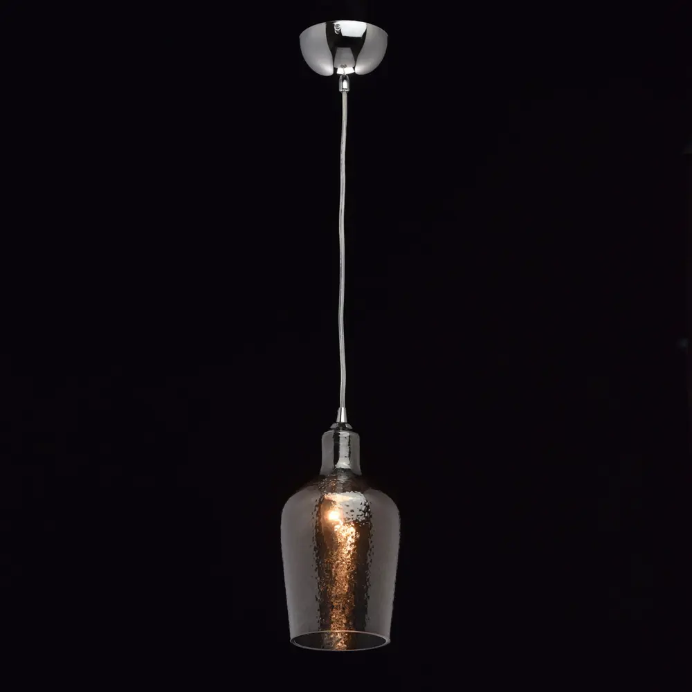 Люстра Лоск 1xE14x60 Вт, металл/стекло, цвет хром/серый MW-Light STLM-2003777 - Вид №1