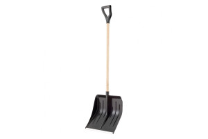 18612739 Пластиковая лопата для уборки снега с деревянным черенком 61640 SPARTA