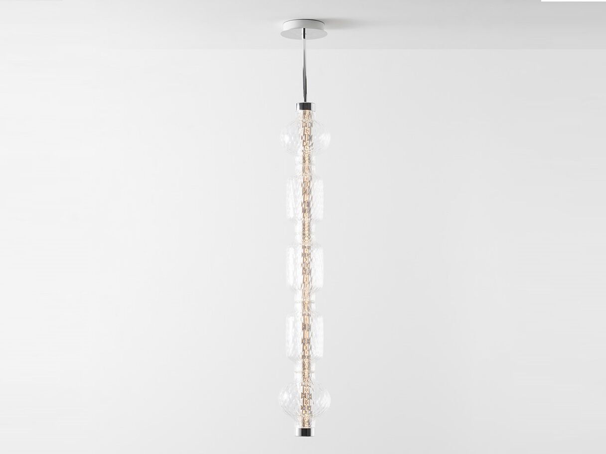 Стеклянный светодиодный подвесной светильник Artemide ALAMBICCO VERTICAL ARCH-00121855 - Вид №1