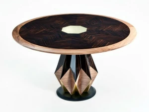 Rozzoni Круглый стол из черного дерева Ambra