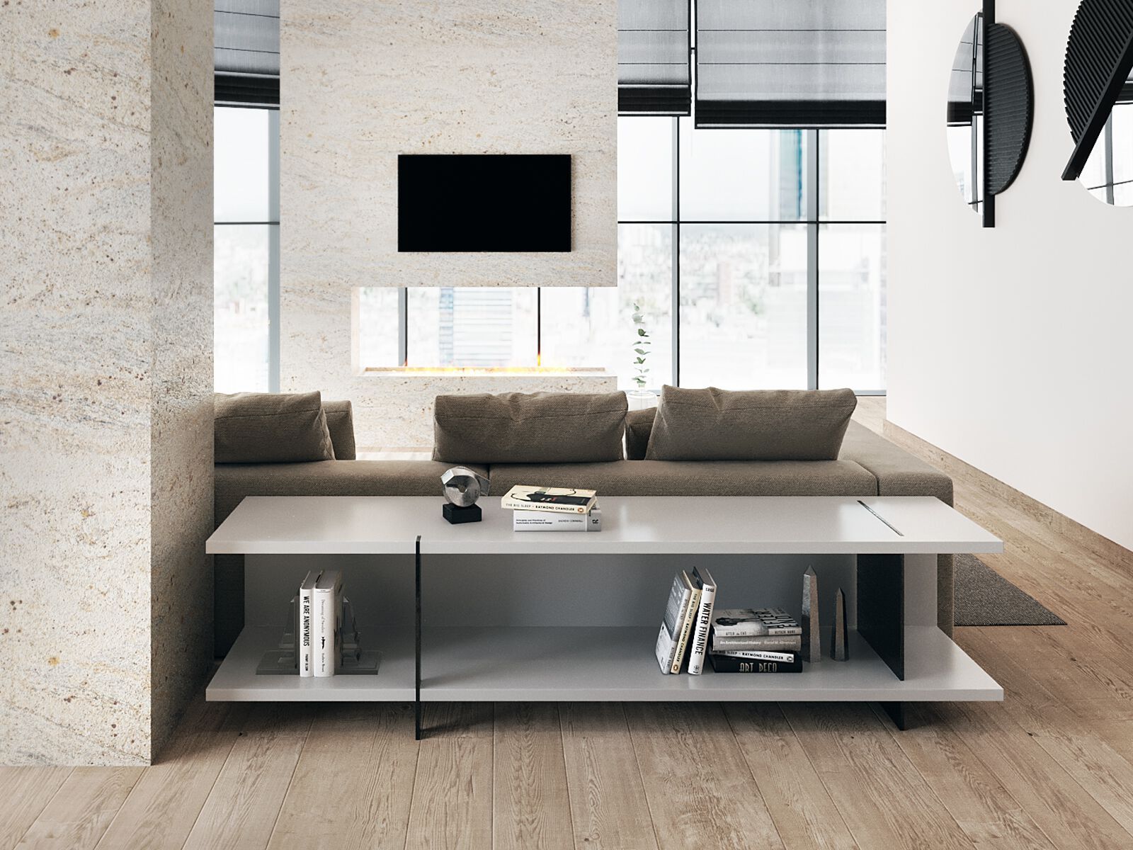 Деревянный книжный шкаф ANA ROQUE INTERIORS ARCH-00107683 - Вид №1