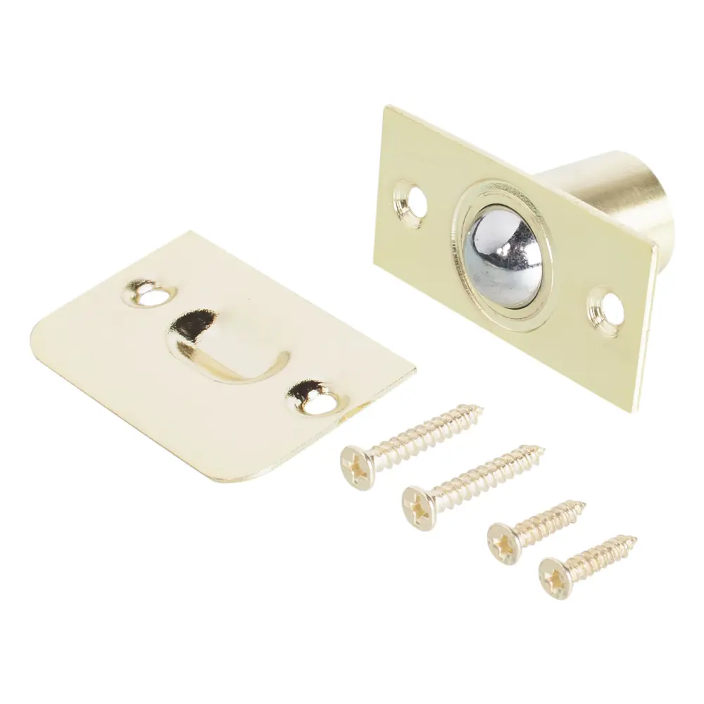 Шариковый фиксатор Apecs R-0001, 21х19 мм, сталь, цвет матовое золото STLM-2109536 - Вид №1