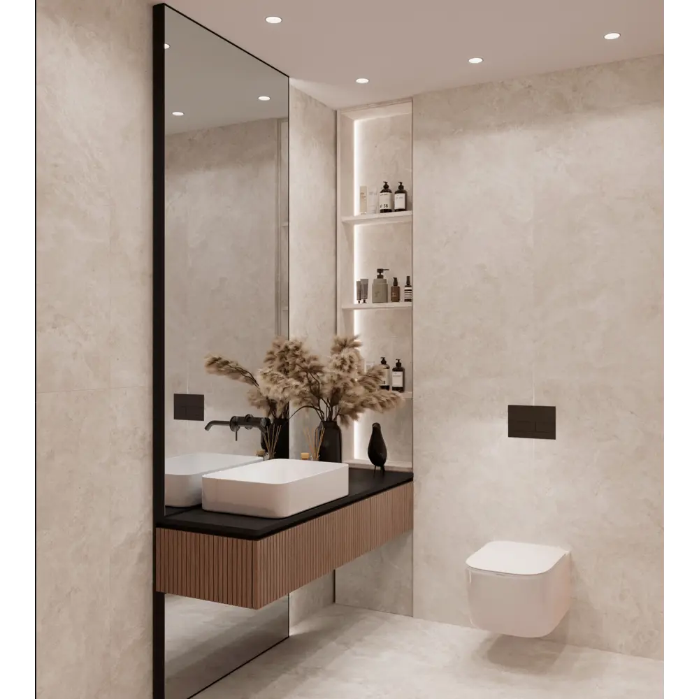 Глазурованный керамогранит Arcadia Ceramica Arawac 60x120 см 1.44 м² матовый цвет светло-бежевый 89462700 STLM-2157088 MATT - Вид №1