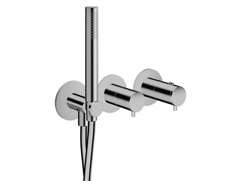 Термостатический однорычажный смеситель для душа с 3 отверстиями CRISTINA Rubinetterie зеленый триколор ARCH-00071863