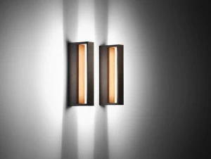 SIMES Настенный светодиодный светильник отраженного света для наружного освещения из алюминия и дерева Cool wood