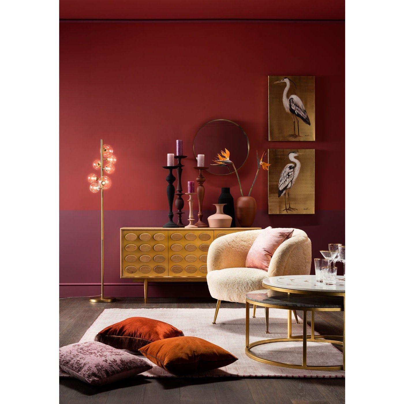 Мраморный низкий круглый журнальный столик KARE Design MYSTIC ARCH-00105562 - Вид №6