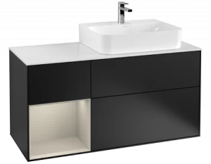 Villeroy&Boch Тумба под раковину Прямоугольная версия F141HHPD Finion Black Matt Lacquer