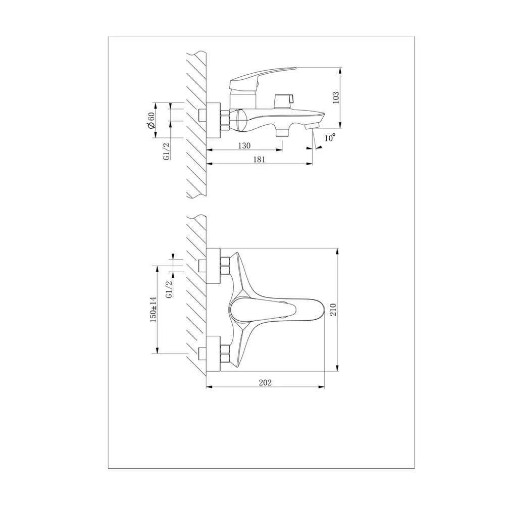 Смеситель для ванны и душа Lemark Linara LR0414C однорычажный цвет хром STLM-2021141 - Вид №5