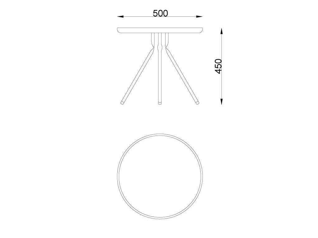 Низкий круглый журнальный столик из дуба Askia ARCH-00088023 - Вид №3