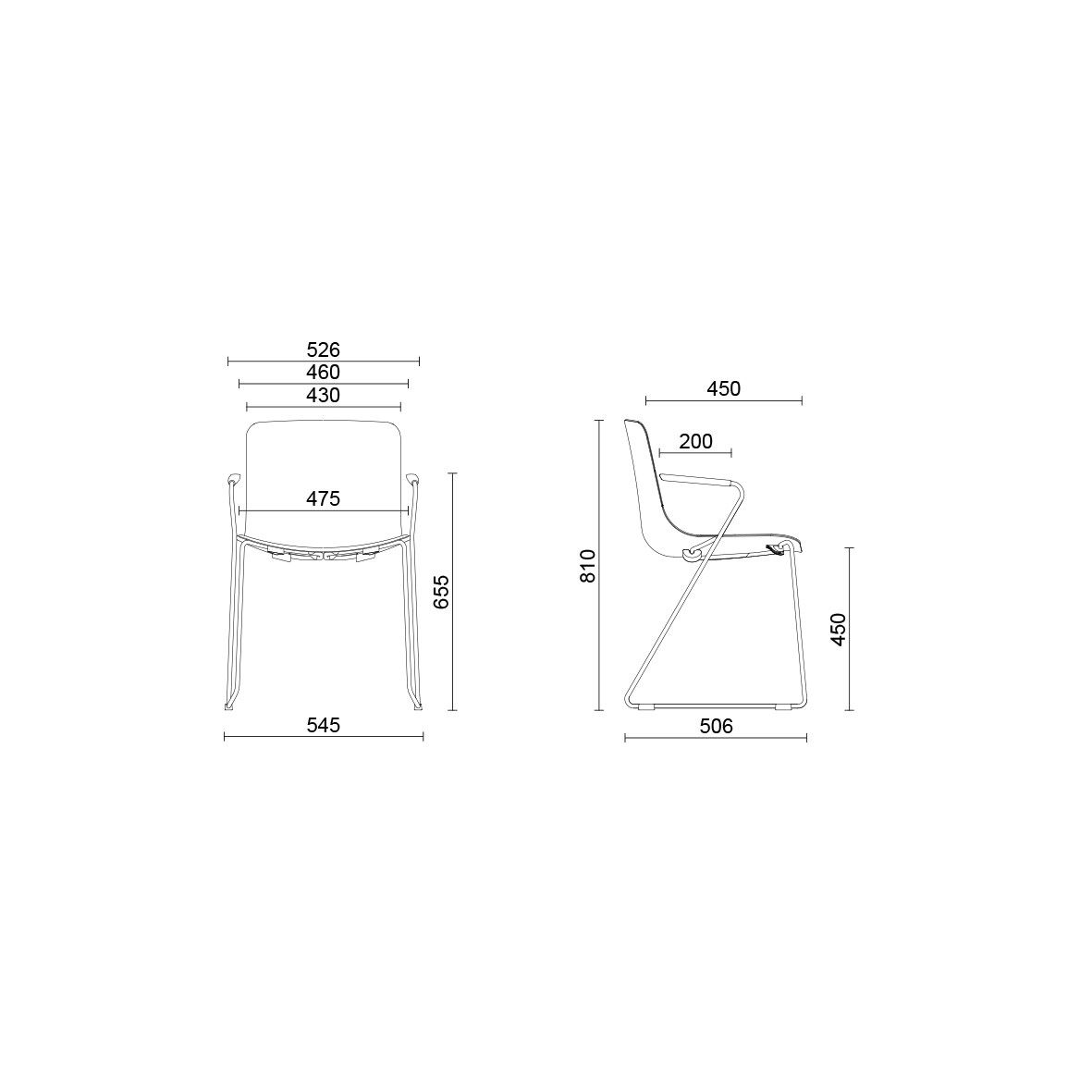 Пластиковый стул для саней Sitland Милош ARCH-00049484 - Вид №7