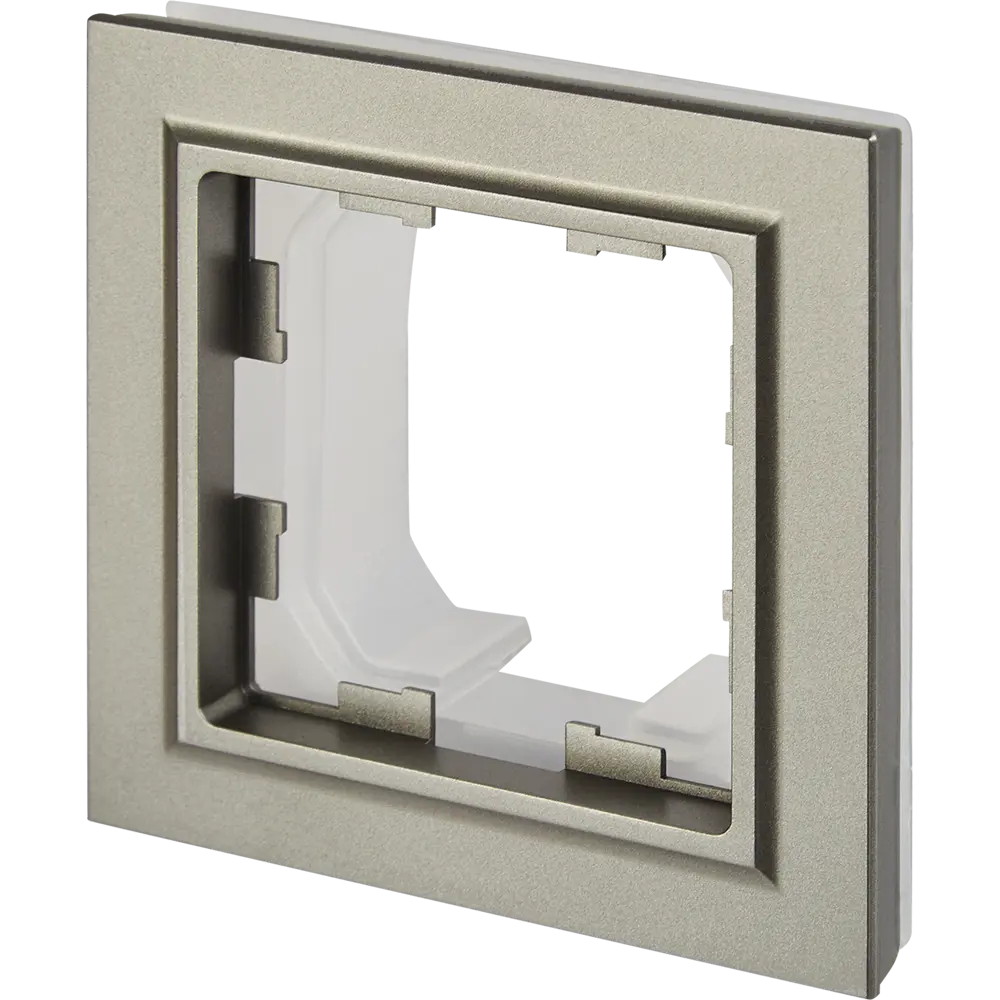 Рамка для розеток и выключателей IEK Brite 1 пост IP44 цвет сталь STLM-2136323 - Вид №2