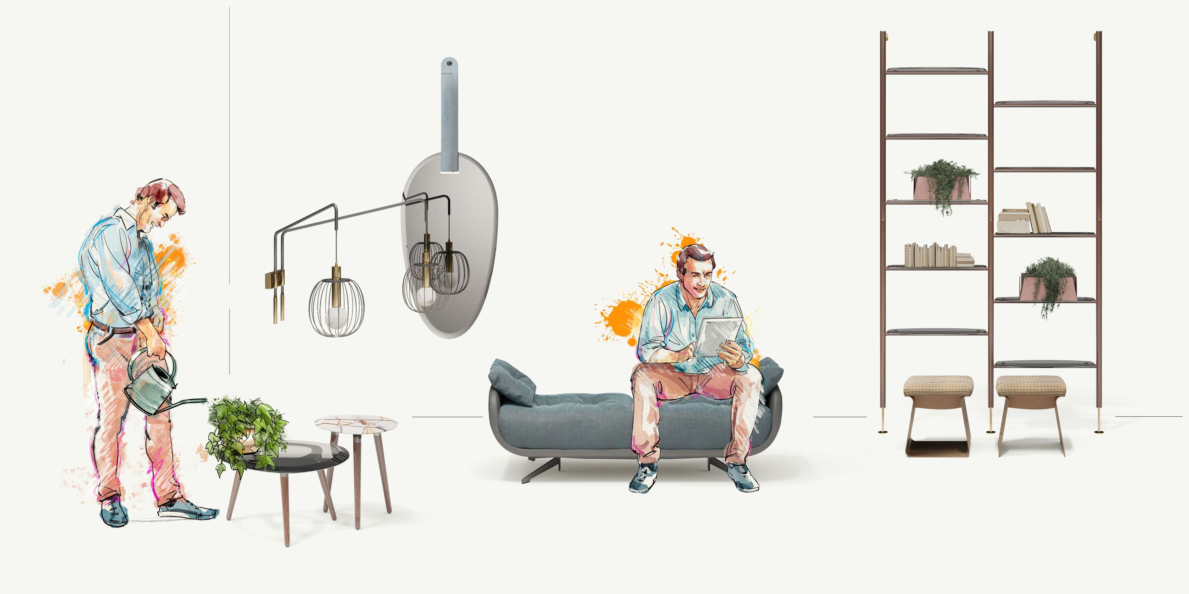 Мягкая скамейка из ткани Borzalino Ayton ARCH-00028507 - Вид №1