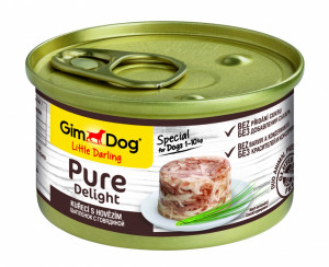 ПР0043881*24 Корм для собак Pure Delight цыпленок с говядиной конс. (упаковка - 24 шт) GIMBORN