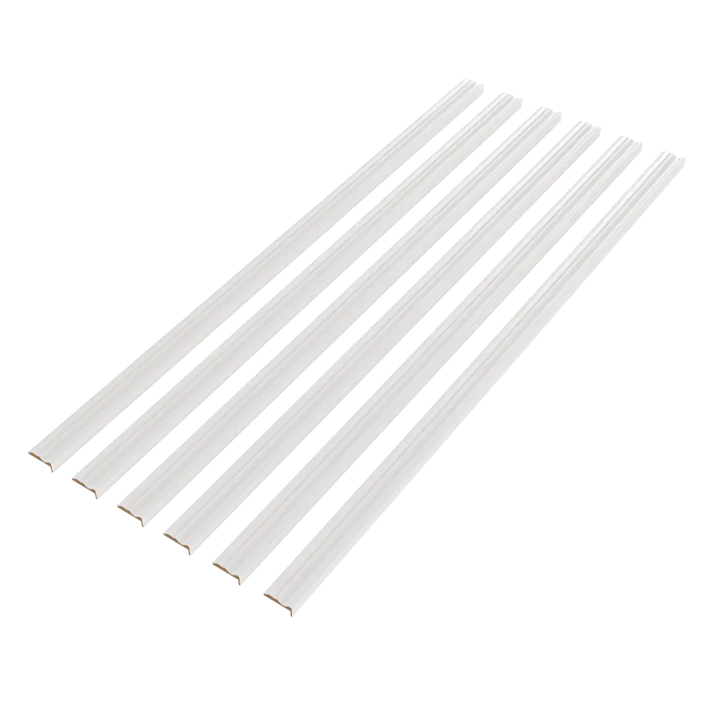 Телескопический наличник Волна 2400x80x16 мм, белый эмаль (6 шт.) 89432564 Santreyd STLM-1582580