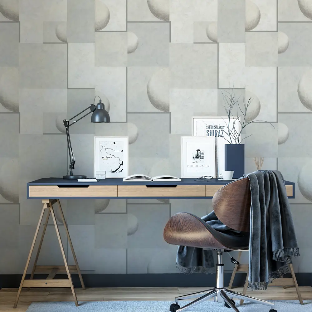 Обои флизелиновые Palitra Home Eclipse серые 1.06 м HC72080-14 STLM-2016200 - Вид №2