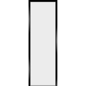Дверь межкомнатная глухая обратного открывания с замком комплекте Invisible 60x200 см левая черная цвет белый 89382998 STLM-2073958