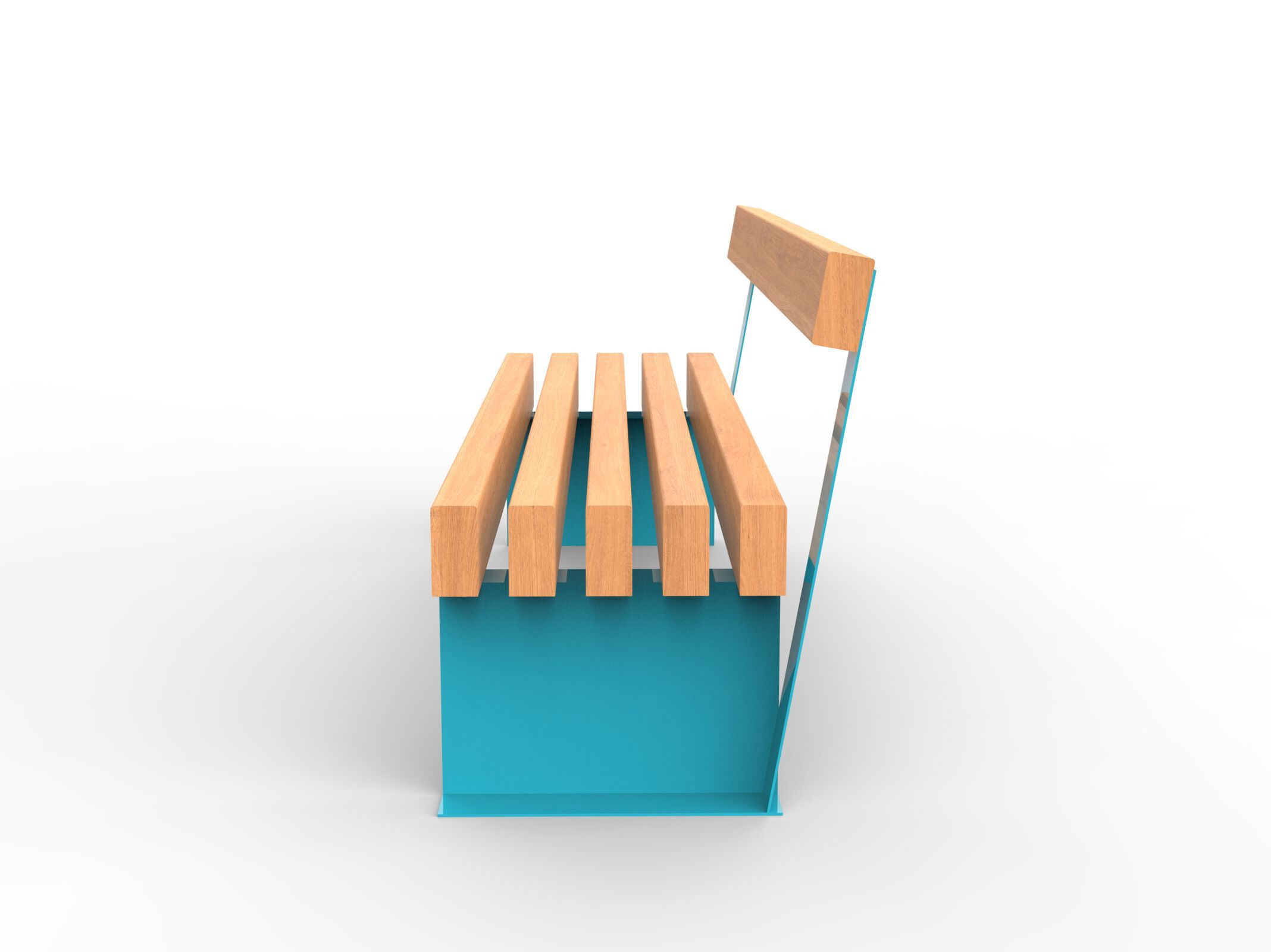 Стальная и деревянная скамья со спинкой CITYSì FASSA ARCH-00093108 - Вид №1