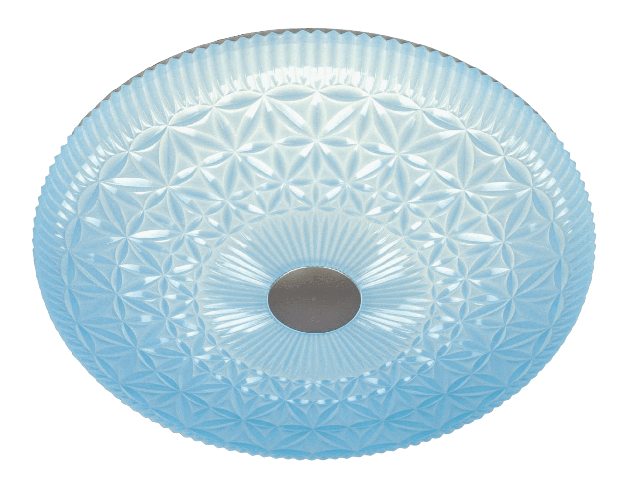 91050204 Светильник настенно-потолочный светодиодный X063 Round 14 м² теплый белый свет цвет голубой STLM-0457581 SELENA