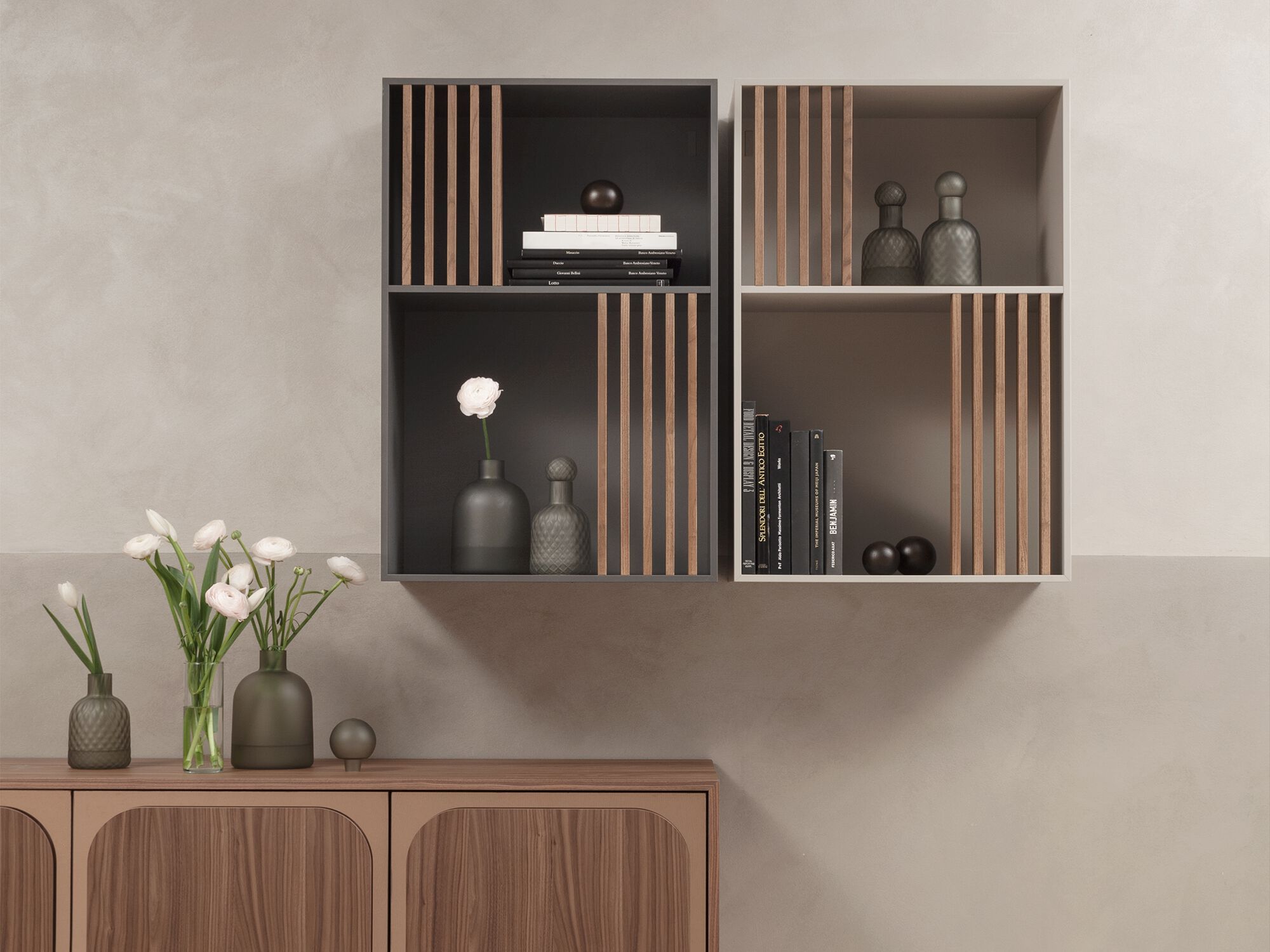 Навесной шкаф из грецкого ореха Morica Design MONDRIAN ARCH-00069906 - Вид №6