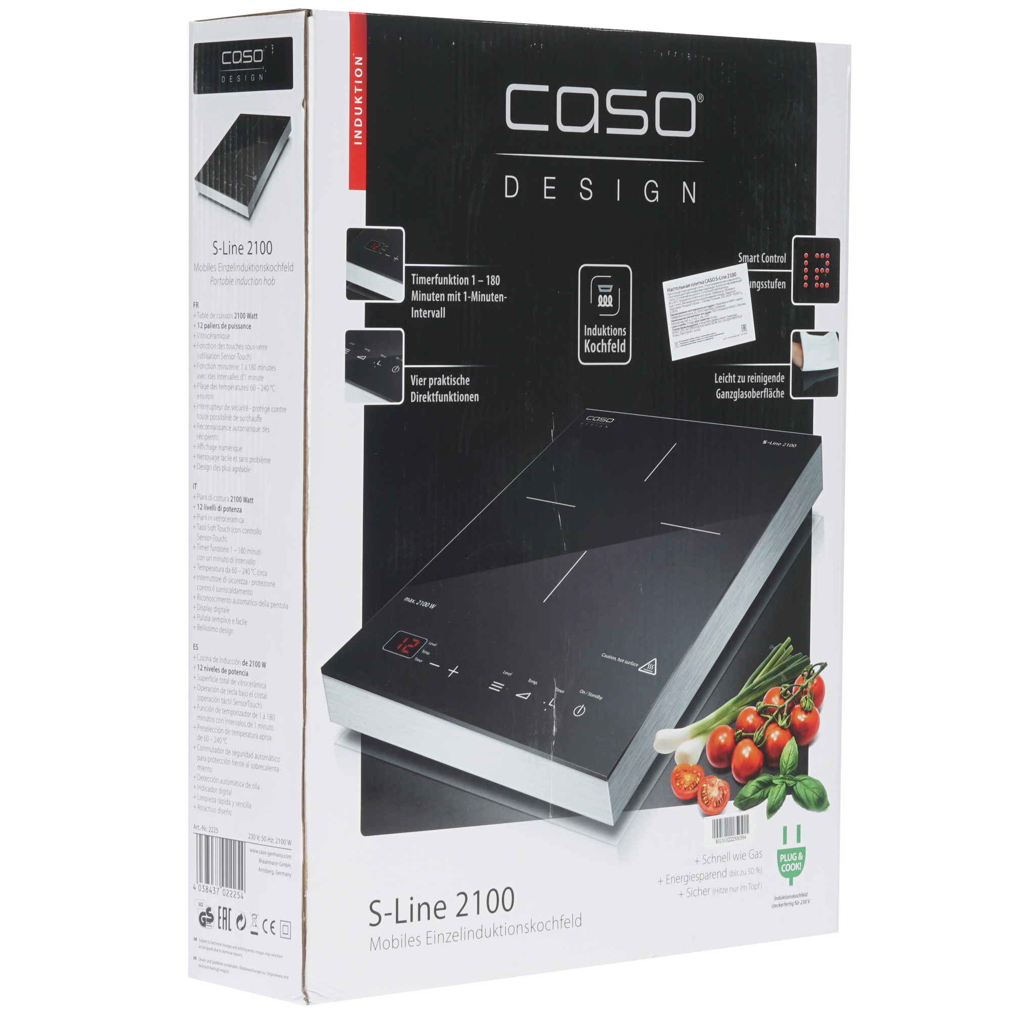 8117092 Плита компактная электрическая CASO Slim Line 2100 черный STDN-0082504 - Вид №5