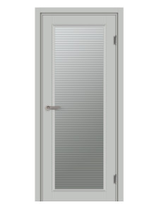 87548482 Дверь межкомнатная остекленная с замком и петлями в комплекте Лион 60x200 см Hardflex цвет серый жемчуг STLM-0074441 МАРИО РИОЛИ