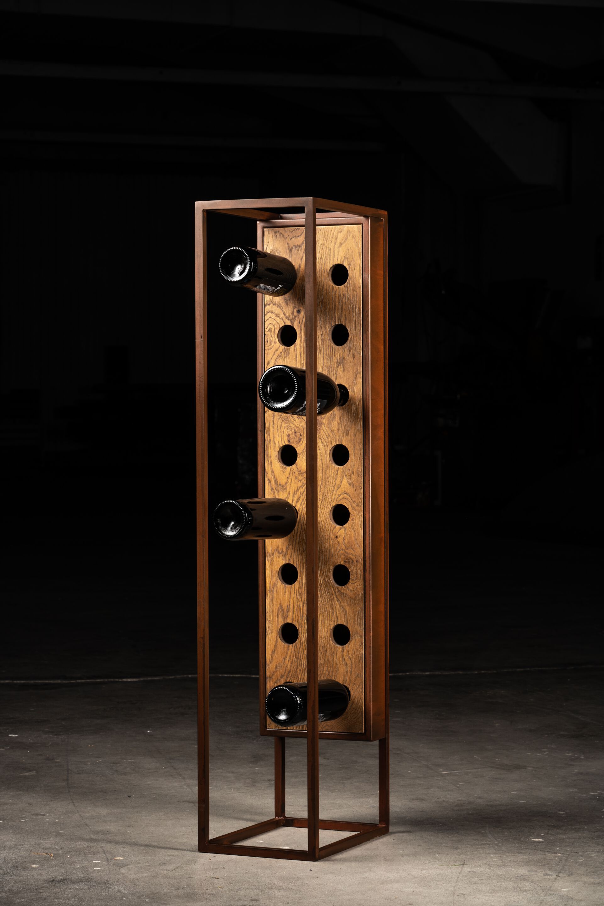 Напольная винная стойка из стали и дерева Canel Fucina Design TOTEM S ARCH-00089660 - Вид №2