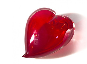 Сердце из муранского стекла ручной работы