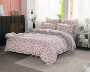 STLM-0256746 Комплект постельного белья 7Е-5395, семейный, сатин, цвет розовый 90505552 SOFI DE MARKO