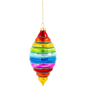 Украшение ёлочное ErichKrause Decor «Радужная сосулька», 12 см, стекло 82306307 STLM-2144259