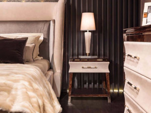 Кожаная прикроватная тумбочка для отеля