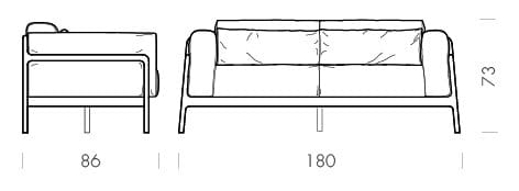 2-местный тканевый диван Gazzda Fawn ARCH-00029559 - Вид №9
